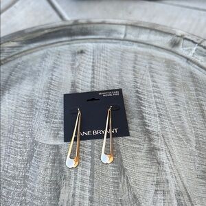 Lane Bryant Gold Tone Geometric Drop Earrings